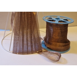 Taśma z organzy 20mm- brązowa (57m)